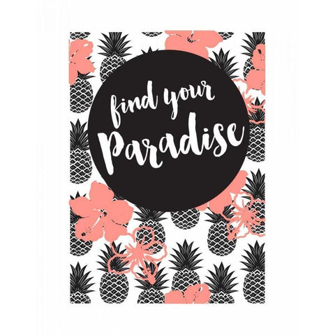 Find Your Paradise Gold Ornate Wood Framed Art Print with Double Matting by Dos Santos, Bella
