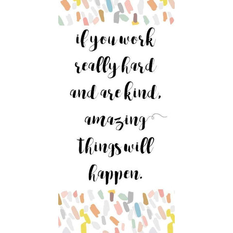 Amazing Things Will Happen Black Modern Wood Framed Art Print by Dos Santos, Bella