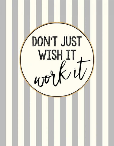 Work It White Modern Wood Framed Art Print with Double Matting by Dos Santos, Bella