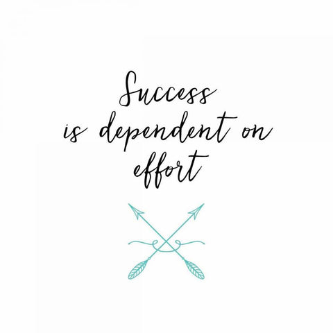 Success and Effort White Modern Wood Framed Art Print with Double Matting by Dos Santos, Bella