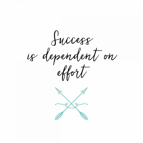 Success and Effort Black Modern Wood Framed Art Print by Dos Santos, Bella