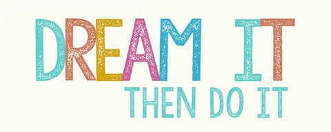 Dream It White Modern Wood Framed Art Print with Double Matting by Dos Santos, Bella