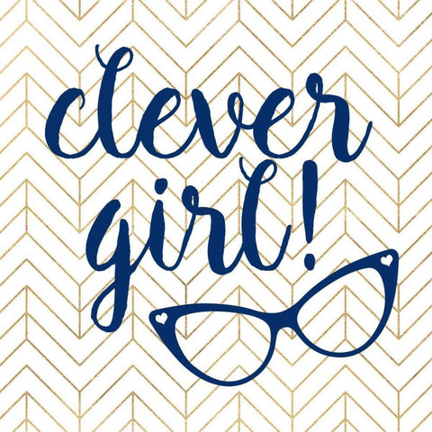 Clever girl! Black Ornate Wood Framed Art Print with Double Matting by Dos Santos, Bella