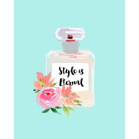 Style Is Eternal White Modern Wood Framed Art Print by Dos Santos, Bella