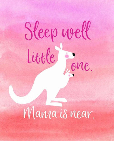 Sleep Well White Modern Wood Framed Art Print with Double Matting by Dos Santos, Bella