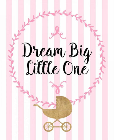 Dream Big White Modern Wood Framed Art Print with Double Matting by Dos Santos, Bella