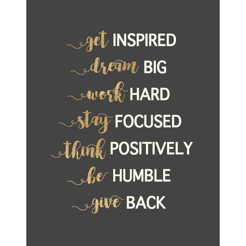 Work Rules Gold Ornate Wood Framed Art Print with Double Matting by Dos Santos, Bella