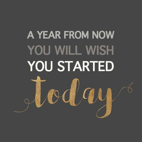 A Year From Now? White Modern Wood Framed Art Print by Dos Santos, Bella