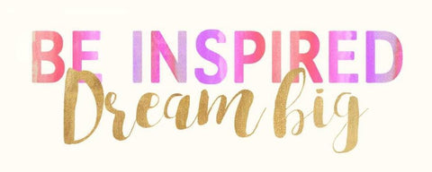 Be Inspired White Modern Wood Framed Art Print with Double Matting by Dos Santos, Bella