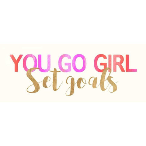 Set Goals White Modern Wood Framed Art Print by Dos Santos, Bella