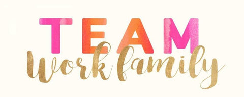 Work Family White Modern Wood Framed Art Print with Double Matting by Dos Santos, Bella