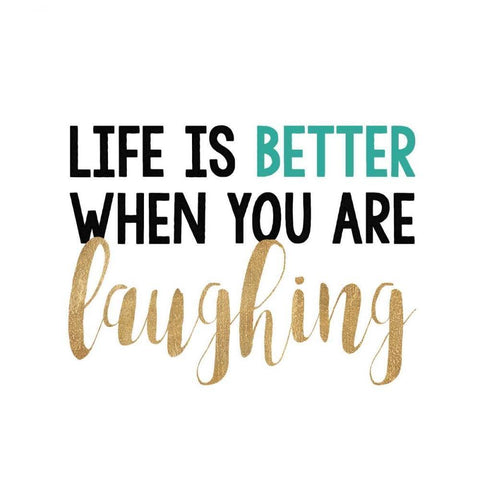 Life IS Bettter? White Modern Wood Framed Art Print by Dos Santos, Bella