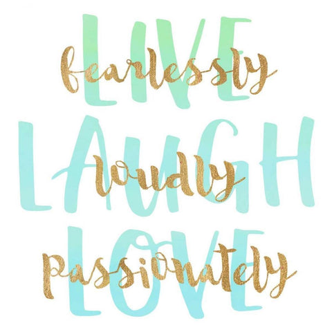 Live, Laugh, Love White Modern Wood Framed Art Print by Dos Santos, Bella