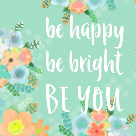 Be You White Modern Wood Framed Art Print with Double Matting by Dos Santos, Bella