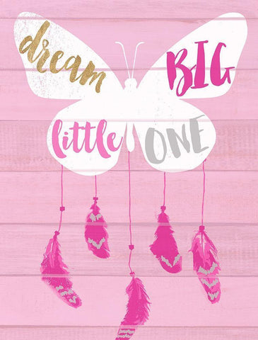 Dream Big Black Ornate Wood Framed Art Print with Double Matting by Dos Santos, Bella