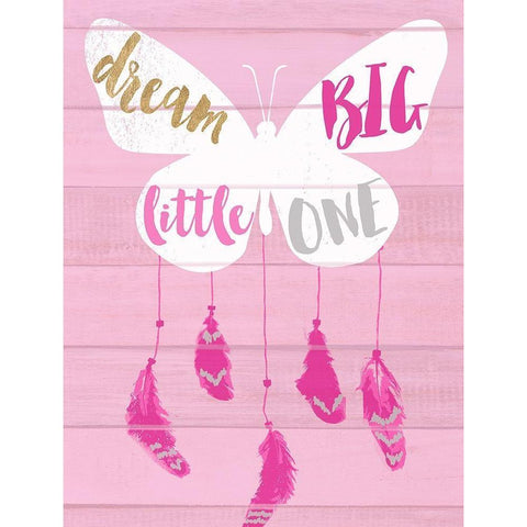 Dream Big Black Modern Wood Framed Art Print by Dos Santos, Bella