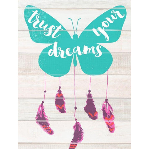 Trust Your Dreams White Modern Wood Framed Art Print by Dos Santos, Bella