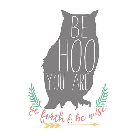 Be Hoo You Are, Color White Modern Wood Framed Art Print by Dos Santos, Bella