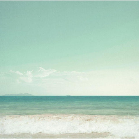 Sea View Black Modern Wood Framed Art Print with Double Matting by Dos Santos, Bella
