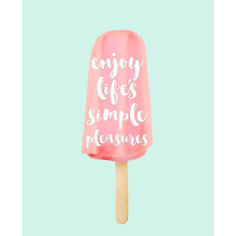 Popsicle Black Modern Wood Framed Art Print by Dos Santos, Bella