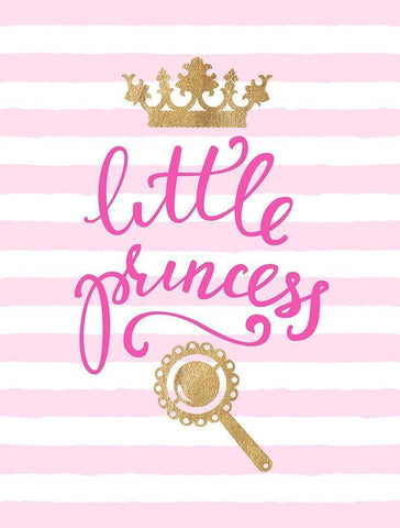 Little Princess White Modern Wood Framed Art Print with Double Matting by Dos Santos, Bella