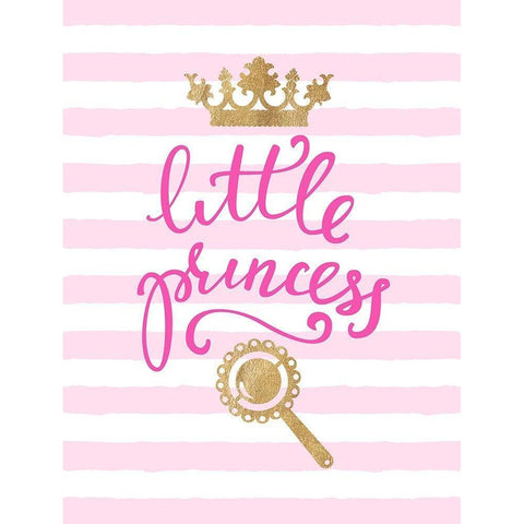 Little Princess Black Modern Wood Framed Art Print with Double Matting by Dos Santos, Bella