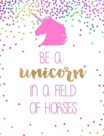 Be A Unicorn Black Ornate Wood Framed Art Print with Double Matting by Dos Santos, Bella