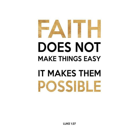 FAITH Black Modern Wood Framed Art Print with Double Matting by Dos Santos, Bella