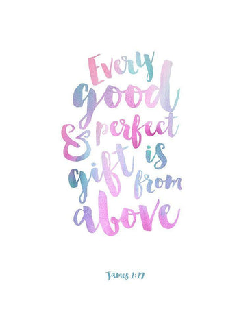 Every Good and Perfect Thing, Pastel White Modern Wood Framed Art Print with Double Matting by Dos Santos, Bella