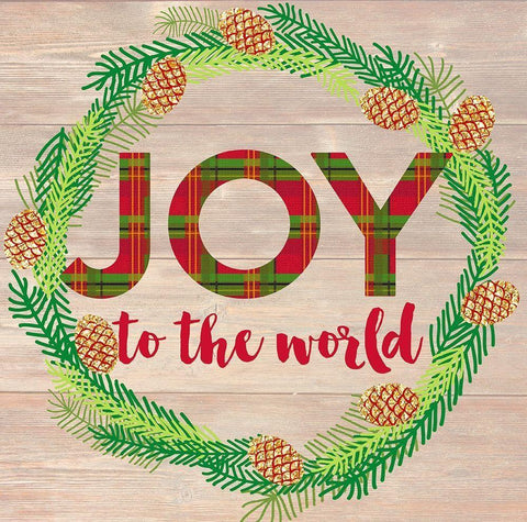 Joy To The World Black Ornate Wood Framed Art Print with Double Matting by Dos Santos, Bella