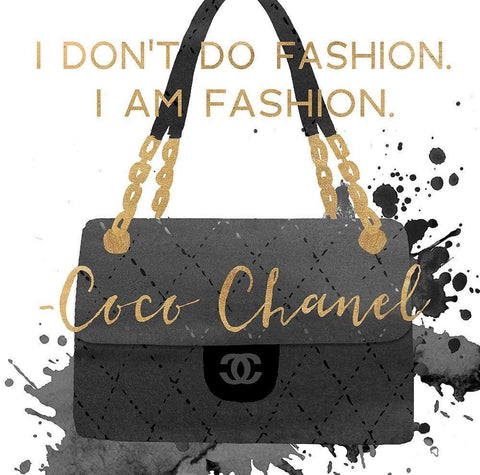 I AM FASHION Black Ornate Wood Framed Art Print with Double Matting by Dos Santos, Bella