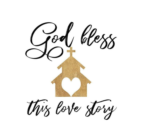 Our Love Story White Modern Wood Framed Art Print with Double Matting by Dos Santos, Bella