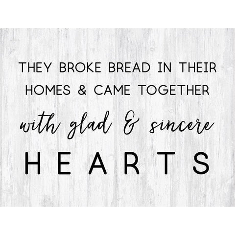 Glad and Sincere Hearts Black Modern Wood Framed Art Print by Dos Santos, Bella