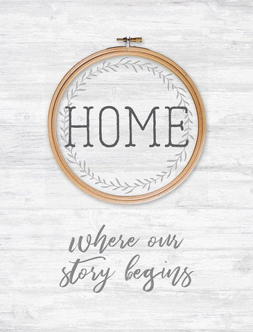 Where Our Story Begins Black Ornate Wood Framed Art Print with Double Matting by Dos Santos, Bella