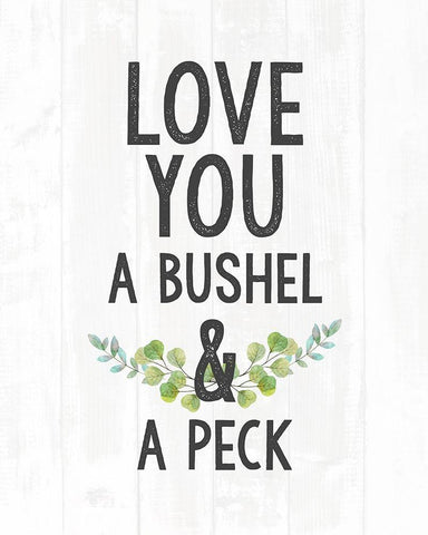 A Bushel and A Peck White Modern Wood Framed Art Print with Double Matting by Dos Santos, Bella