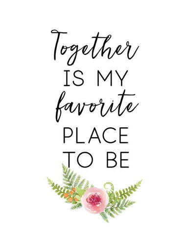 Together Is My Favorite Place Black Ornate Wood Framed Art Print with Double Matting by Dos Santos, Bella