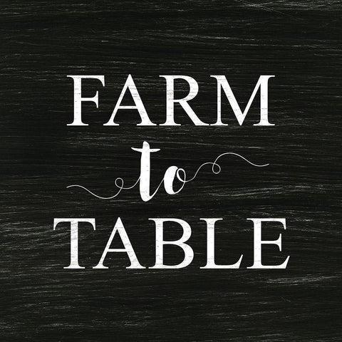 Farm To Table Black Modern Wood Framed Art Print with Double Matting by Dos Santos, Bella