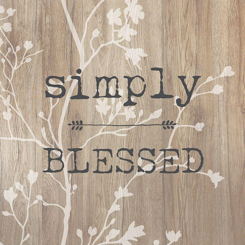 Simple Blessed Black Ornate Wood Framed Art Print with Double Matting by Dos Santos, Bella