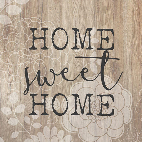 Home Sweet Home White Modern Wood Framed Art Print by Dos Santos, Bella