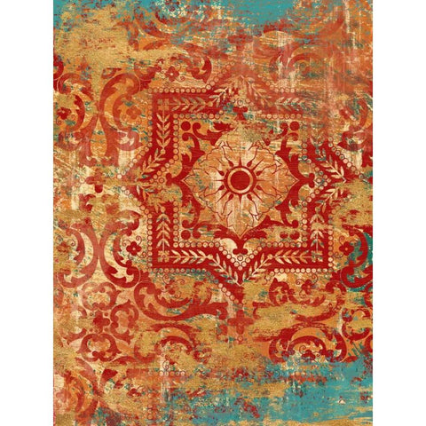 Marrakech Faded Global Gold Ornate Wood Framed Art Print with Double Matting by Ross, Devon