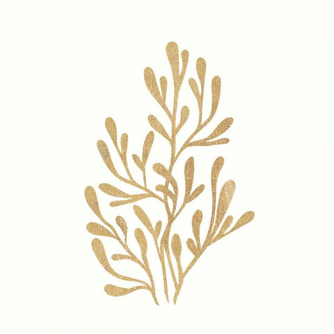 24 Karat Seaweed Gold Ornate Wood Framed Art Print with Double Matting by Ross, Devon