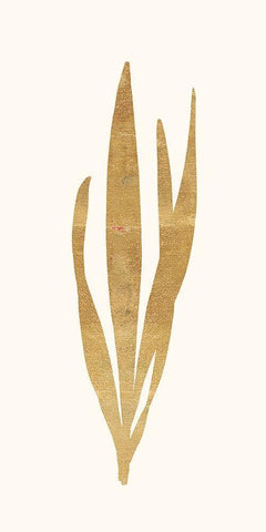 Gold Botanical 1 White Modern Wood Framed Art Print with Double Matting by Ross, Devon