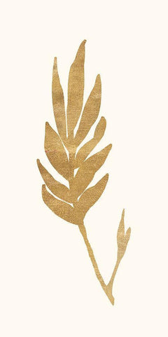 Gold Botanical 3 Black Ornate Wood Framed Art Print with Double Matting by Ross, Devon