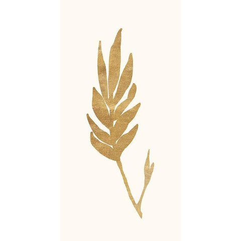 Gold Botanical 3 White Modern Wood Framed Art Print by Ross, Devon
