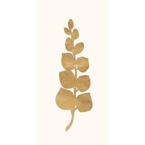 Gold Botanical 4 White Modern Wood Framed Art Print by Ross, Devon