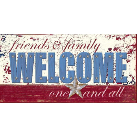 Patriotic Welcome White Modern Wood Framed Art Print by Appleman, Sam