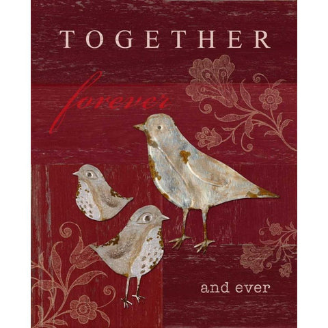 Together Forever and Ever Gold Ornate Wood Framed Art Print with Double Matting by Appleman, Sam