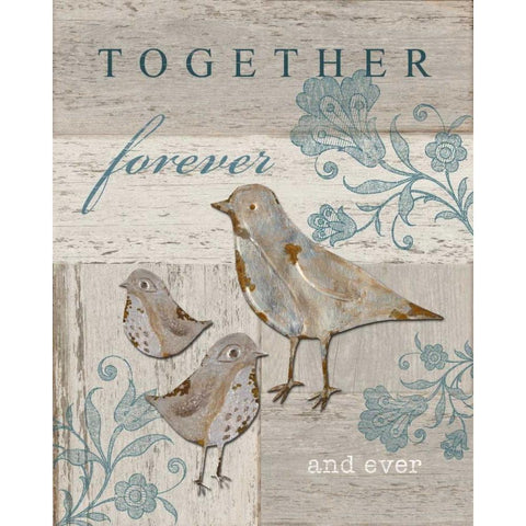 Together Forever and Ever White Modern Wood Framed Art Print by Appleman, Sam