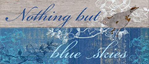 Nothing But Blue Skies Black Ornate Wood Framed Art Print with Double Matting by Appleman, Sam