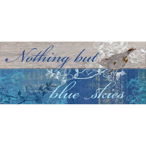 Nothing But Blue Skies Black Modern Wood Framed Art Print by Appleman, Sam
